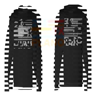 Retro Plano Area Code 214 Residents State Texas Long Sleeve T-Shirt | Mazezy