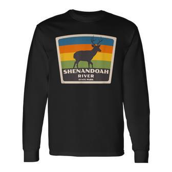 Retro Shenandoah River State Park Virginia Deer Va Souvenir Long Sleeve T-Shirt | Mazezy