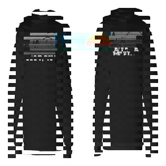 Retro Sunset Stripes Amite Louisiana Long Sleeve T-Shirt | Mazezy