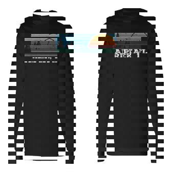 Retro Sunset Stripes Aripeka Florida Long Sleeve T-Shirt | Mazezy