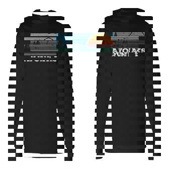 Retro Sunset Stripes Arvonia Kansas Long Sleeve T-Shirt | Mazezy