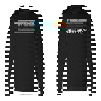 Retro Sunset Stripes Harker Heights Texas Long Sleeve T-Shirt | Mazezy