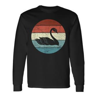 Retro Swan Long Sleeve T-Shirt | Mazezy