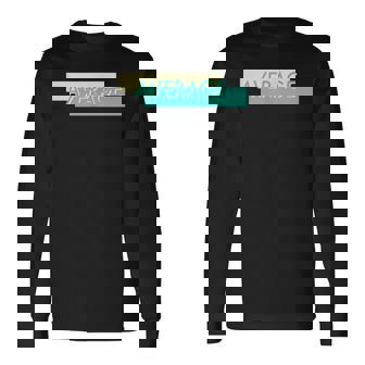 Retro Vaporwave Cloud Rap With 'Average' Breastprint Long Sleeve T-Shirt | Mazezy