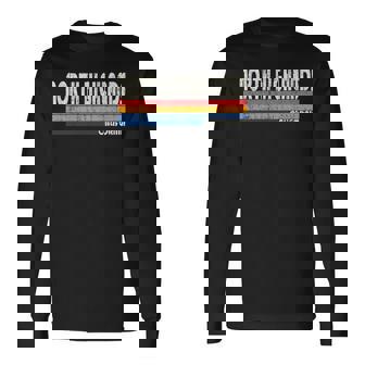 Retro Vintage 70S 80S Style North Highlands Ca Long Sleeve T-Shirt | Mazezy