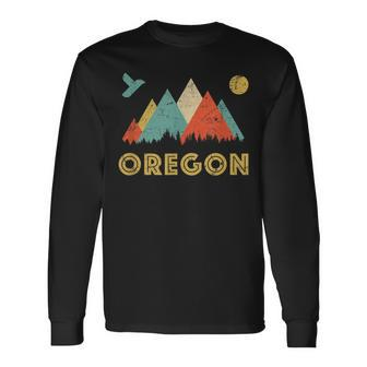 Retro Vintage Oregon Throwback And Oregon Long Sleeve T-Shirt | Mazezy