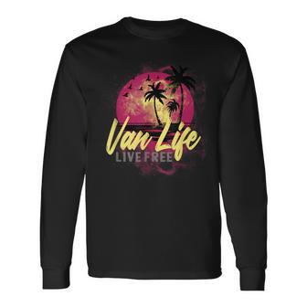 Retro Vintage Van Life Is The Real Adventure Long Sleeve T-Shirt - Seseable