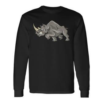 Rhino Rhinoceros Save The Chubby Unicorns Long Sleeve T-Shirt | Mazezy