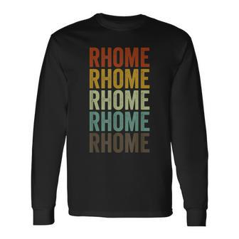 Rhome City Retro Long Sleeve T-Shirt | Mazezy