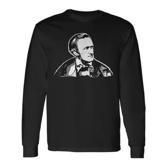 Richard Wagner Classical Composer Earbuds Long Sleeve T-Shirt | Mazezy AU