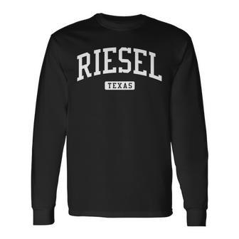 Riesel Texas Tx Vintage Athletic Sports Long Sleeve T-Shirt | Mazezy