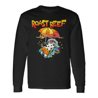 Roast Beef Cow Cute Meat Lover Sun Beach Fun Men Women Long Sleeve T-Shirt - Monsterry CA