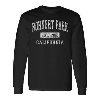 Rohnert Park California Ca Vintage Established Sports Long Sleeve T-Shirt | Mazezy