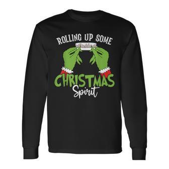 Rolling Up Some Christmas Spirit Christmas Tree Cakes Snack Long Sleeve T-Shirt - Monsterry