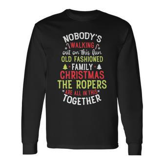 The Ropers Name The Ropers Christmas Long Sleeve T-Shirt - Seseable