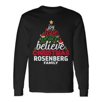 Rosenberg Name Christmas Rosenberg Long Sleeve T-Shirt - Seseable