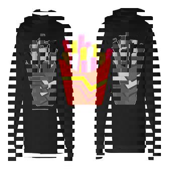 Rubber Pride Lgbtq Potato French Fries Pocket Gay Pride Long Sleeve T-Shirt | Mazezy