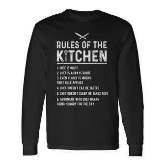 Rules Of The Kitchen Master Cook Restaurant Chef Joke Long Sleeve T-Shirt T-Shirt | Mazezy