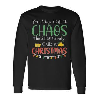 The Salas Name Christmas The Salas Long Sleeve T-Shirt - Seseable