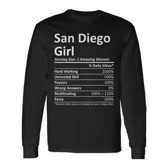 San Diego Girl Ca California City Home Roots Usa California And Merchandise Long Sleeve T-Shirt T-Shirt | Mazezy