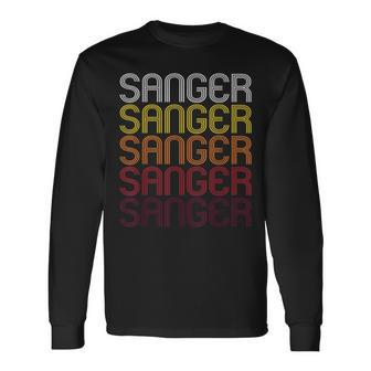 Sanger Ca Vintage Style California Long Sleeve T-Shirt | Mazezy