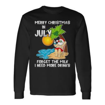 Santa Mid Year Xmas Party Summer Beach Christmas In July Long Sleeve T-Shirt - Monsterry UK