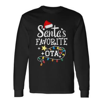 Santas Favorite Ota Christmas Occupational Therapy Assistant Long Sleeve T-Shirt | Mazezy