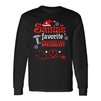 Santas Favorite Palliative Care Specialist Christmas Long Sleeve T-Shirt | Mazezy