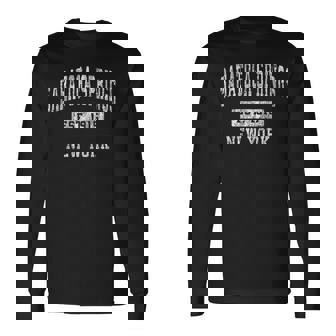 Saratoga Springs New York Ny Vintage Established Sports Long Sleeve T-Shirt | Mazezy