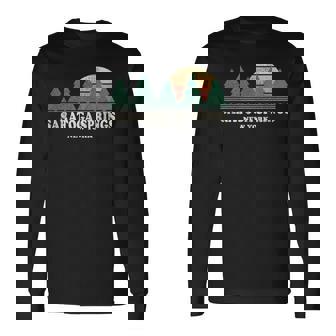 Saratoga Springs Ny Vintage Throwback Retro 70S Long Sleeve T-Shirt | Mazezy