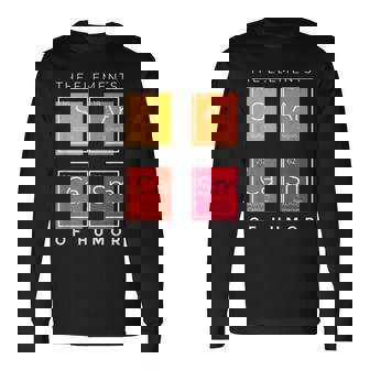 Sarcasm Elements Of Humor S Ar Ca Sm Periodic Table Meme Long Sleeve T-Shirt T-Shirt | Mazezy