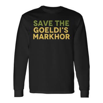 Save The Goeldi's Marmoset Long Sleeve T-Shirt | Mazezy