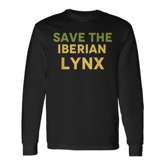 Save The Iberian Lynx Long Sleeve T-Shirt | Mazezy