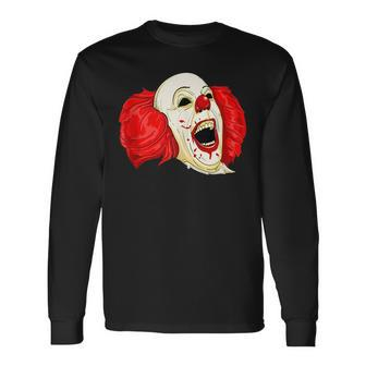 Scary Clown Famous Horror Long Sleeve T-Shirt T-Shirt | Mazezy