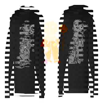 Scary Monster Lazy Halloween Costume Spooky Pumpkin Candy Long Sleeve T-Shirt T-Shirt | Mazezy