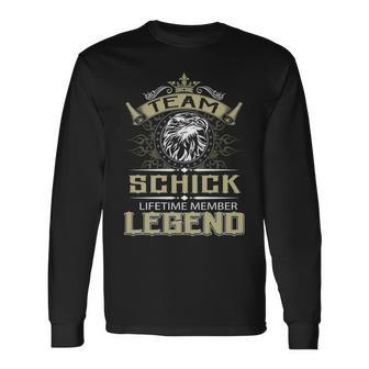 Schick Name Team Schick Lifetime Member Legend V2 Long Sleeve T-Shirt - Seseable