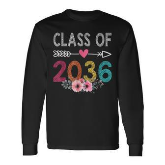 Back To School Class Of 2036 Grow With Me Heart Arrows Long Sleeve - Seseable