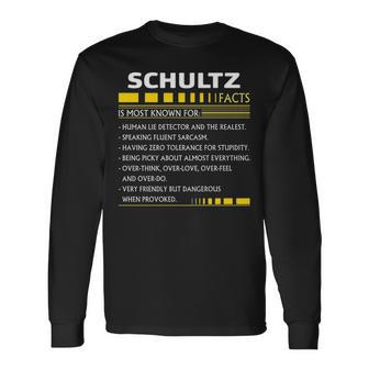 Schultz Name Schultz Facts Long Sleeve T-Shirt - Seseable