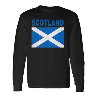 Scotland Flag Cool Pocket Scottish Alba Flags Long Sleeve T-Shirt | Mazezy CA