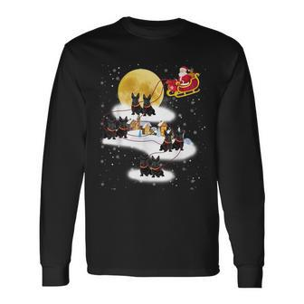 Scottish Terrier Reindeer Christmas 2019 Dog Long Sleeve T-Shirt | Mazezy