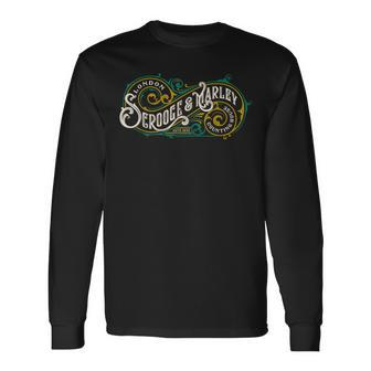 Scrooge And Marley Counting House Christmas Carol Vintage Long Sleeve T-Shirt | Mazezy