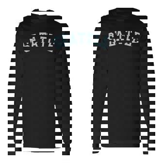 Seattle Hometown Pride Throwback Classic Long Sleeve T-Shirt | Mazezy