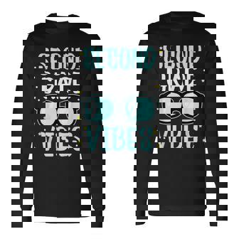 Second Grade Vibes Sunglasses 1St School Day Team 2Nd Grade Long Sleeve T-Shirt | Seseable FR