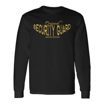 Security Guard Job Title Worker Security Guard Long Sleeve T-Shirt | Mazezy