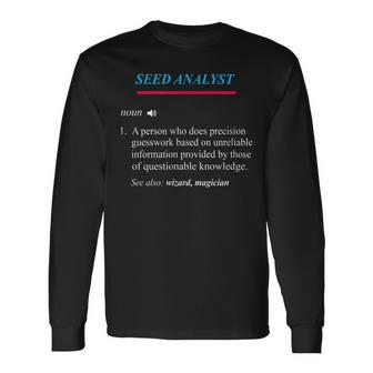 Seed Analyst Definition Long Sleeve T-Shirt | Mazezy