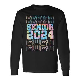 Senior 2024 Class Of 24 High School College Graduation Long Sleeve T-Shirt T-Shirt | Mazezy