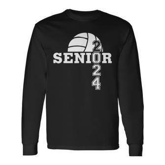 Senior Class Of 2024 Volleyball Seniors School Graduation Long Sleeve T-Shirt - Seseable