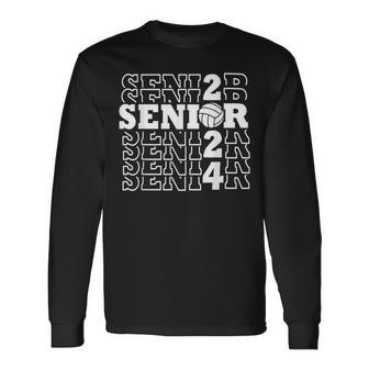 Senior Volleyball 2024 Class Of 2024 Seniors School Graduate Long Sleeve T-Shirt T-Shirt | Mazezy
