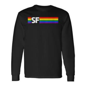Sf Gay Pride Colors Outfits For Parades Festival Party Long Sleeve T-Shirt T-Shirt | Mazezy