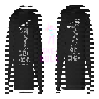 Shebulk Weightlifting Bodybuilding Gym Fitness Long Sleeve T-Shirt | Mazezy